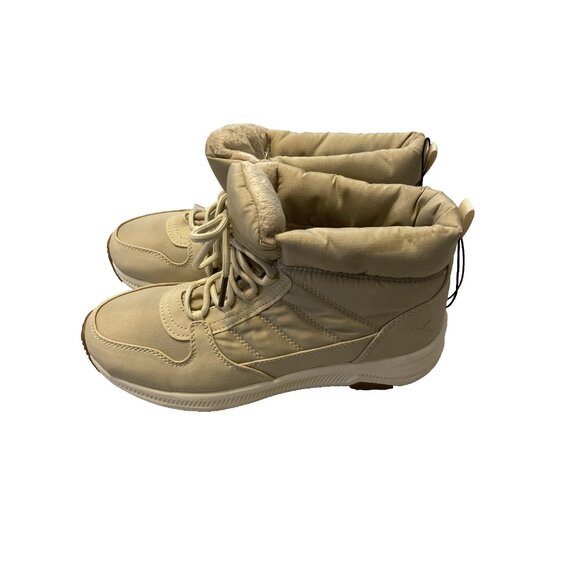 Eddie Bauer  Women's BALASANA  Winter Boots Sz 9 Quilted Upper Tan warm lined - Picture 4 of 7